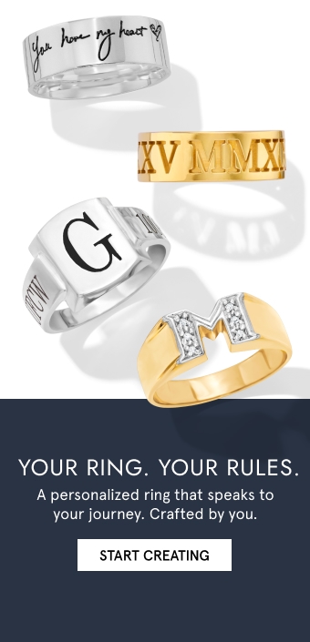 Your Ring, your rules. A personalized ring that speaks to your journey. Crafted by you. Start Creating now! 